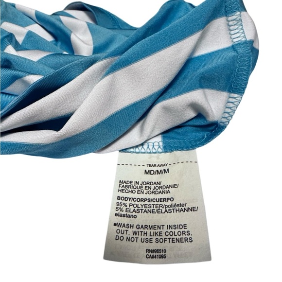 Under Armour Blue Striped Polo Shirt - Picture 6 of 6